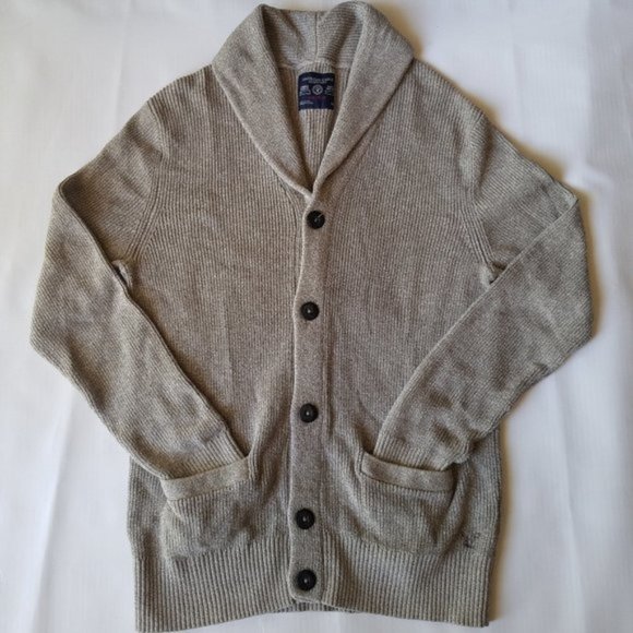 American Eagle Outfitters Other - AEO Athletic Fit Oatmeal Shawl Neck Knit Cardigan